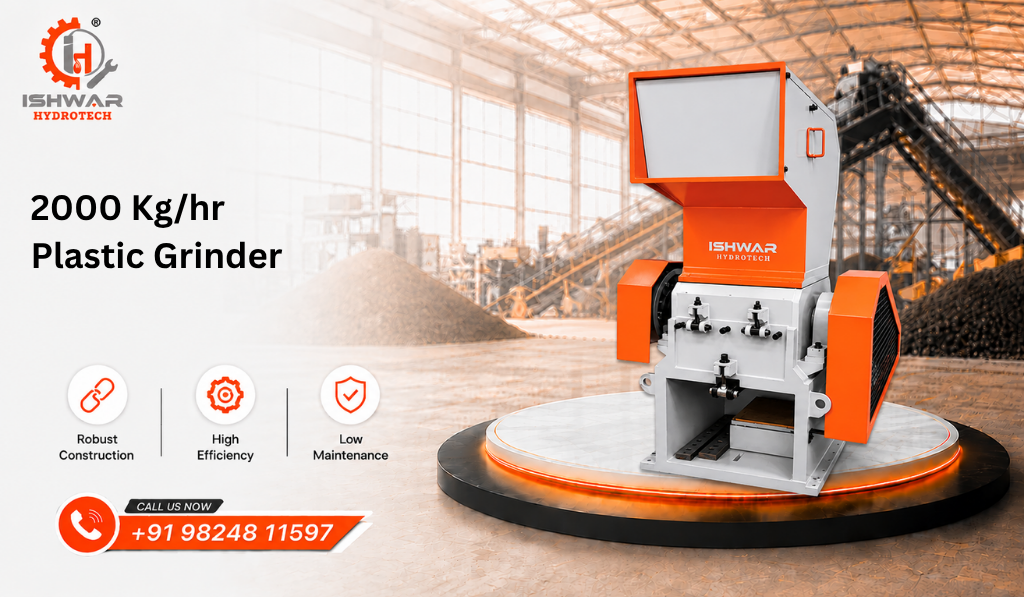 2000 Kg/hr Plastic Grinder